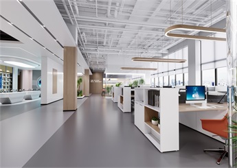 杭州桐廬廠房辦公室設(shè)計裝修案例效果圖